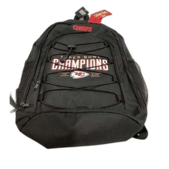 FOCO Backpack Color Black Kansas City Chiefs Super Bowl Champions IV and LIV - Picture 1 of 6